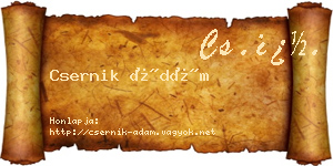 Csernik Ádám névjegykártya