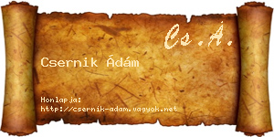 Csernik Ádám névjegykártya